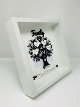 Load image into Gallery viewer, Family Tree Frame Black & Silver Glitter Gem Birds
