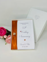 Load image into Gallery viewer, 49th Wedding Anniversary Card - Copper 49 Year Forty Ninth Anniversary Luxury Greeting Personalised