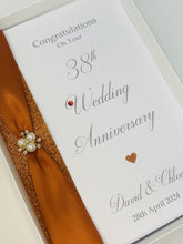 Load image into Gallery viewer, 38th Wedding Anniversary Card - Tourmaline 38 Year Thirty Eighth Anniversary Luxury Greeting Card Personalised