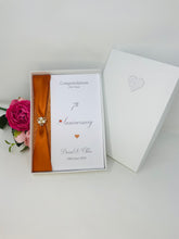 Load image into Gallery viewer, 7th Anniversary Card - Copper 7 Year Seventh Wedding Anniversary Luxury Greeting Card Personalised
