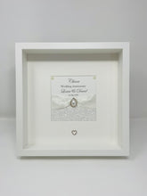 Load image into Gallery viewer, 20th China 20 Years Wedding Anniversary Ribbon Frame - Pebble