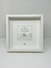 Load image into Gallery viewer, 1st Paper 1 Year Wedding Anniversary Ribbon Frame - Pebble