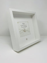 Load image into Gallery viewer, 1st Paper 1 Year Wedding Anniversary Ribbon Frame - Pebble