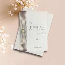 Load image into Gallery viewer, To My Junior Bridesmaid On Our Wedding Day Card - Colour Choice