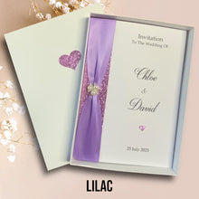 Load image into Gallery viewer, Wedding Day Invite Invitation Card - Bride & Groom - Envelope or Gift Box - 20 Colour Choice - Choose Pack Quantity
