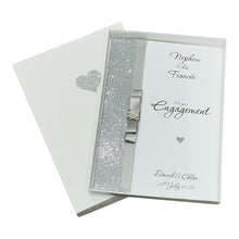 Load image into Gallery viewer, Nephew & Fiancée Engagement Card - Luxury Greeting Card Personalised - Colour Choice - LB84
