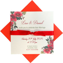 Load image into Gallery viewer, Wedding Day Invitation Card - Coloured Envelope (WD5)
