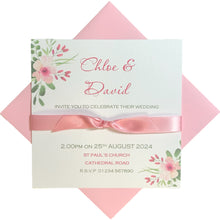 Load image into Gallery viewer, Wedding Day Invitation Card - Coloured Envelope (WD7)