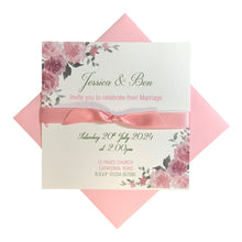 Load image into Gallery viewer, Wedding Day Invitation Card - Coloured Envelope (WD10)