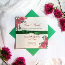 Load image into Gallery viewer, Wedding Day Invitation Card - Coloured Envelope (WD11)