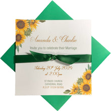 Load image into Gallery viewer, Wedding Day Invitation Card - Coloured Envelope (WD9)