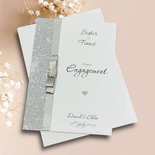 Load image into Gallery viewer, Sister & Fiancé Engagement Card - Luxury Greeting Card Personalised - Colour Choice - LB85