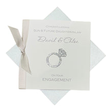 Load image into Gallery viewer, Son & Future Daughter-in-law Engagement Card - Luxury Greeting Card Personalised - Engagement Ring Son & Future Daughter-in-law