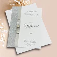 Load image into Gallery viewer, Son & Future Daughter-in-law Engagement Card - Luxury Greeting Card Personalised - Colour Choice - LB86