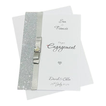 Load image into Gallery viewer, Son & Fiancée Engagement Card - Luxury Greeting Card Personalised - Colour Choice - LB87