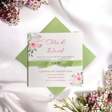 Load image into Gallery viewer, Wedding Day Invitation Card - Coloured Envelope (WD1)