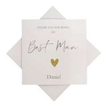 Load image into Gallery viewer, Thank You For Being My Best Man Card - Heart Colour Choice