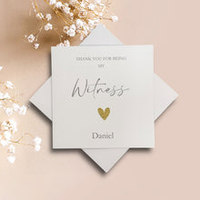 Load image into Gallery viewer, Thank You For Being My Witness Greeting Card - Heart Colour Choice