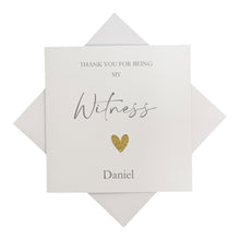 Load image into Gallery viewer, Thank You For Being My Witness Greeting Card - Heart Colour Choice