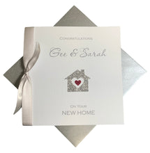 Load image into Gallery viewer, New Home Greeting Card Personalised - Glitter House