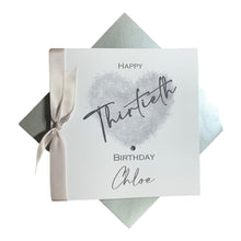 Load image into Gallery viewer, Heart Birthday Card - Personalised Greeting Card