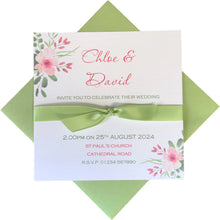 Load image into Gallery viewer, Wedding Day Invitation Card - Coloured Envelope (WD1)