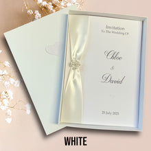 Load image into Gallery viewer, Wedding Day Invite Invitation Card - Bride & Groom - Envelope or Gift Box - 20 Colour Choice - Choose Pack Quantity