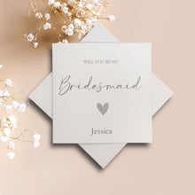 Load image into Gallery viewer, Will You Be My Bridesmaid Greeting Card - Heart Colour Choice
