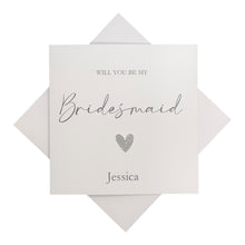 Load image into Gallery viewer, Will You Be My Bridesmaid Greeting Card - Heart Colour Choice