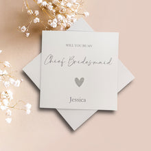 Load image into Gallery viewer, Will You Be My Chief Bridesmaid Greeting Card - Heart Colour Choice