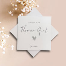 Load image into Gallery viewer, Will You Be My Flower Girl Greeting Card - Heart Colour Choice