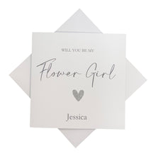 Load image into Gallery viewer, Will You Be My Flower Girl Greeting Card - Heart Colour Choice