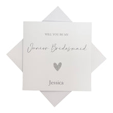 Load image into Gallery viewer, Will You Be My Junior Bridesmaid Greeting Card - Heart Colour Choice