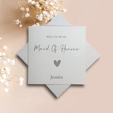 Load image into Gallery viewer, Will You Be My Maid Of Honour Greeting Card - Heart Colour Choice