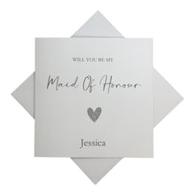 Load image into Gallery viewer, Will You Be My Maid Of Honour Greeting Card - Heart Colour Choice