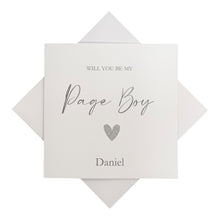 Load image into Gallery viewer, Will You Be My Page Boy Greeting Card - Heart Colour Choice