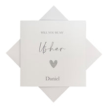 Load image into Gallery viewer, Will You Be My Usher Greeting Card - Heart Colour Choice