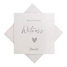 Load image into Gallery viewer, Will You Be My Witness Greeting Card - Heart Colour Choice