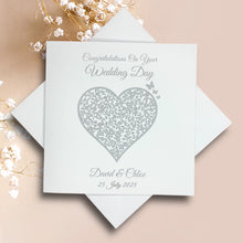 Load image into Gallery viewer, Congratulations On Your Wedding Day Personalised Card - Vintage Heart