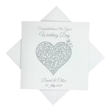 Load image into Gallery viewer, Congratulations On Your Wedding Day Personalised Card - Vintage Heart