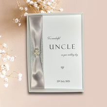 Load image into Gallery viewer, Wedding Day Card - Personalised Luxury Greeting Card For Uncle - WR 40