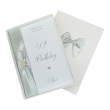 Load image into Gallery viewer, 40th Birthday Card - Personalised Luxury Greeting Card