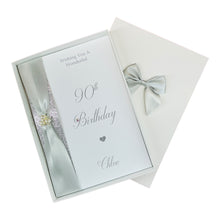 Load image into Gallery viewer, 90th Birthday Card - Personalised Luxury Greeting Card