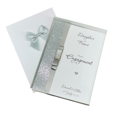 Load image into Gallery viewer, Daughter & Fiancé Engagement Card - Luxury Greeting Card Personalised - Colour Choice - LB79
