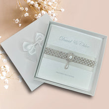 Load image into Gallery viewer, Wedding Day Invite Invitation Card - Handmade Personalised - 20 Colour Choice - Envelope or Gift Box - Bride & Groom - Choose Pack Quantity (D7)