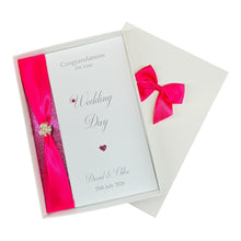 Load image into Gallery viewer, Wedding Day Card - Bride & Groom Luxury Greeting Personalised