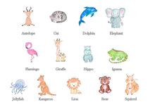 Load image into Gallery viewer, Set Of 3 Watercolour Wildlife Zoo Animal A4 Prints Picture - 26 Animals To Choose From