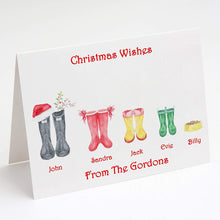 Load image into Gallery viewer, Pack Of 20 Personalised Christmas Greeting Cards Design 4