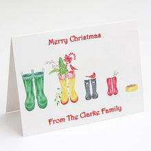 Load image into Gallery viewer, Pack Of 20 Personalised Christmas Greeting Cards Design 3