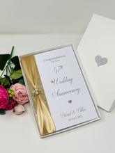 Load image into Gallery viewer, 47th Wedding Anniversary Card - Garden 47 Year Forty Seventh Anniversary Luxury Greeting Personalised